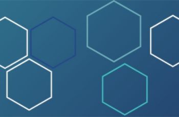 hexagons on a blue background